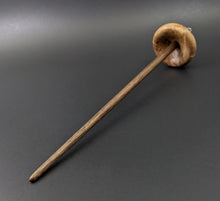 Load image into Gallery viewer, Drop spindle in elm burl and walnut