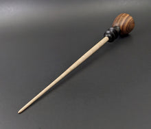 Load image into Gallery viewer, Tiny dancer spindle in cocobolo, African blackwood, and curly maple