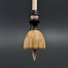 Load image into Gallery viewer, Tiny dancer spindle in olivewood, African blackwood, and curly maple