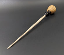 Load image into Gallery viewer, Tiny dancer spindle in olivewood, African blackwood, and curly maple