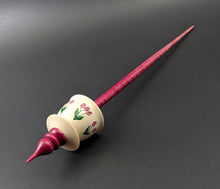 Load image into Gallery viewer, Teacup spindle in holly and hand dyed curly maple