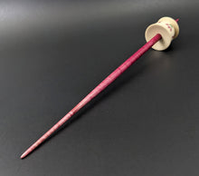 Load image into Gallery viewer, Teacup spindle in holly and hand dyed curly maple