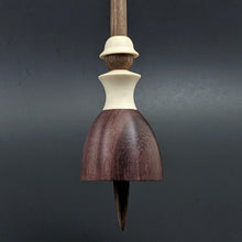 Load image into Gallery viewer, Tiny dancer spindle in purpleheart, holly, and walnut