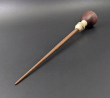 Load image into Gallery viewer, Tiny dancer spindle in purpleheart, holly, and walnut