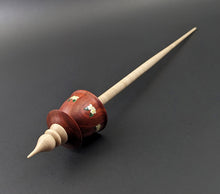 Load image into Gallery viewer, Teacup spindle in redheart and curly maple