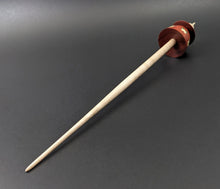 Load image into Gallery viewer, Teacup spindle in redheart and curly maple
