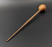 Load image into Gallery viewer, Egg bead spindle in amboyna burl and walnut