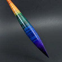 Load image into Gallery viewer, Phang spindle in hand dyed curly maple