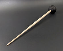 Load image into Gallery viewer, Sheep support spindle in African blackwood and curly maple