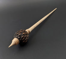 Load image into Gallery viewer, Dragon egg bead spindle in cocobolo and curly maple