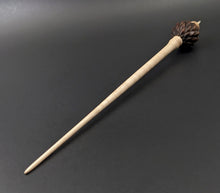 Load image into Gallery viewer, Dragon egg bead spindle in cocobolo and curly maple