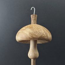 Load image into Gallery viewer, Drop spindle in maple burl, curly maple, and walnut