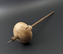 Load image into Gallery viewer, Drop spindle in maple burl, curly maple, and walnut