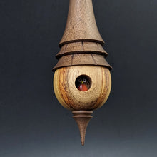 Load image into Gallery viewer, Birdhouse spindle in canarywood and walnut