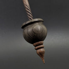 Load image into Gallery viewer, Cauldron spindle in bog oak and walnut