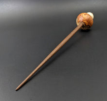 Load image into Gallery viewer, Mushroom support spindle in amboyna burl, holly, and walnut