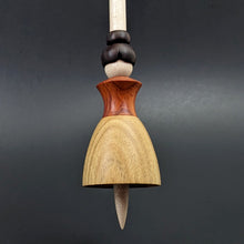 Load image into Gallery viewer, Tiny dancer spindle in canarywood, padauk, and curly maple
