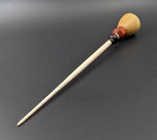 Load image into Gallery viewer, Tiny dancer spindle in canarywood, padauk, and curly maple