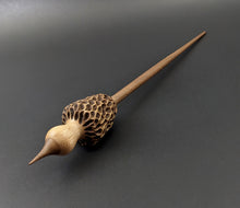 Load image into Gallery viewer, Morel mushroom support spindle in maple and walnut