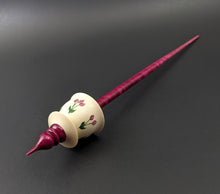 Load image into Gallery viewer, Teacup spindle in holly and hand dyed curly maple