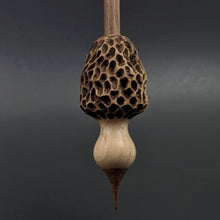 Load image into Gallery viewer, Morel mushroom support spindle in maple and walnut