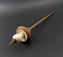 Load image into Gallery viewer, Mushroom support spindle in eucalpytus burl, holly, and walnut