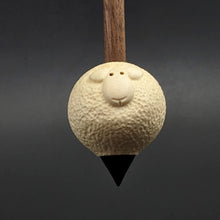 Load image into Gallery viewer, Sheep support spindle in holly and walnut