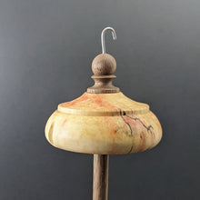 Load image into Gallery viewer, Drop spindle in flame box elder and walnut