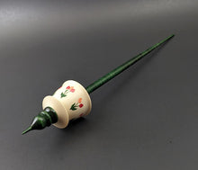 Load image into Gallery viewer, Teacup spindle in holly and hand dyed curly maple