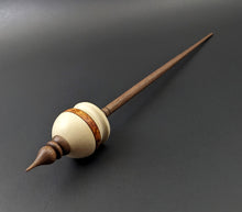 Load image into Gallery viewer, Cauldron spindle in holly, amboyna burl, and walnut