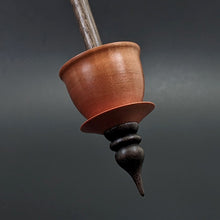 Load image into Gallery viewer, Teacup spindle in pink ivory and ebonized walnut