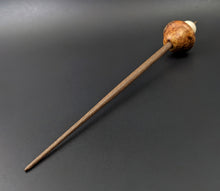 Load image into Gallery viewer, Mushroom support spindle in amboyna burl, holly, and walnut