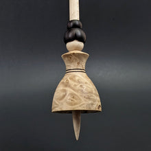 Load image into Gallery viewer, Tiny dancer spindle in maple burl, East Indian rosewood, and curly maple (<font color="red"<b>RESERVED</b></font> for Olivia)