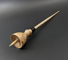 Load image into Gallery viewer, Tiny dancer spindle in maple burl, East Indian rosewood, and curly maple (<font color="red"<b>RESERVED</b></font> for Olivia)