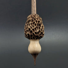 Load image into Gallery viewer, Morel mushroom support spindle in maple and walnut