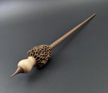 Load image into Gallery viewer, Morel mushroom support spindle in maple and walnut