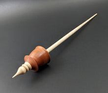 Load image into Gallery viewer, Teacup spindle in pink ivory and curly maple