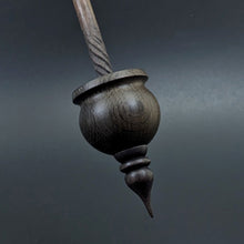 Load image into Gallery viewer, Cauldron spindle in bog oak and walnut