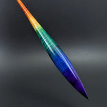 Load image into Gallery viewer, Phang spindle in hand dyed curly maple