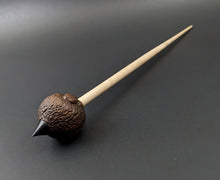 Load image into Gallery viewer, Sheep support spindle in walnut and curly maple