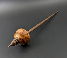 Load image into Gallery viewer, Tibetan style spindle in amboyna burl and walnut