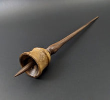 Load image into Gallery viewer, Bell support spindle in hopea burl and walnut
