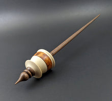 Load image into Gallery viewer, Teacup spindle in holly, amboyna burl, and walnut