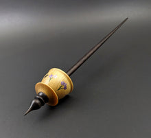 Load image into Gallery viewer, Teacup spindle in yellowheart and ebonized walnut