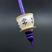 Load image into Gallery viewer, Teacup spindle in holly and hand dyed curly maple