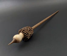 Load image into Gallery viewer, Morel mushroom support spindle in maple and walnut