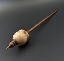 Load image into Gallery viewer, Cauldron spindle in maple burl and walnut