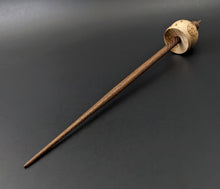 Load image into Gallery viewer, Cauldron spindle in maple burl and walnut