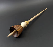 Load image into Gallery viewer, Tiny dancer spindle in cocobolo, holly, and curly maple