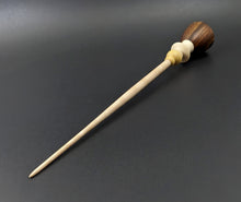 Load image into Gallery viewer, Tiny dancer spindle in cocobolo, holly, and curly maple